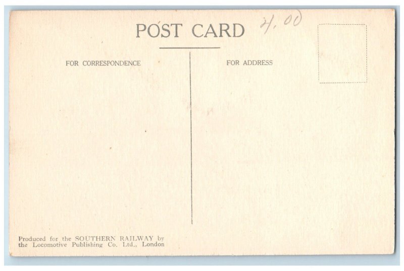 London to Newhaven Postcard Down continental Boat Express Train c1930's