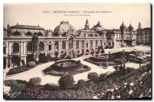 Old Postcard Monte Carlo Casino Facade