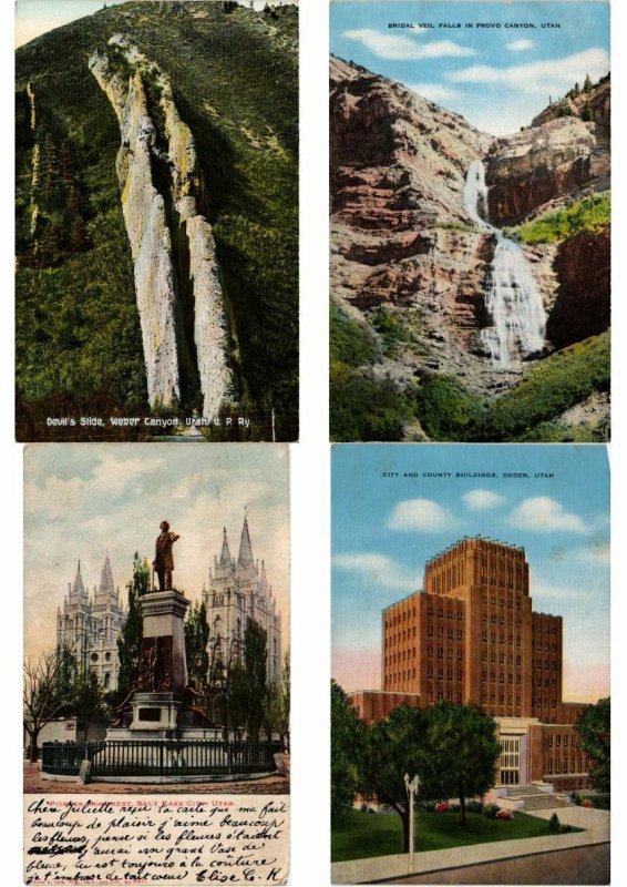 USA UTAH UT 83 Vintage Postcards (L2616)