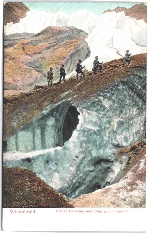 Grindelwald Glacier, Over the Entrance to Ice Grotto, Switzerland Postcard H20