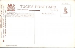 Malta Strada Reale Tuck 7091 Vintage Postcard K72