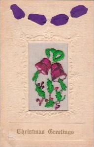 Embroidered Christmas Greetings Bells