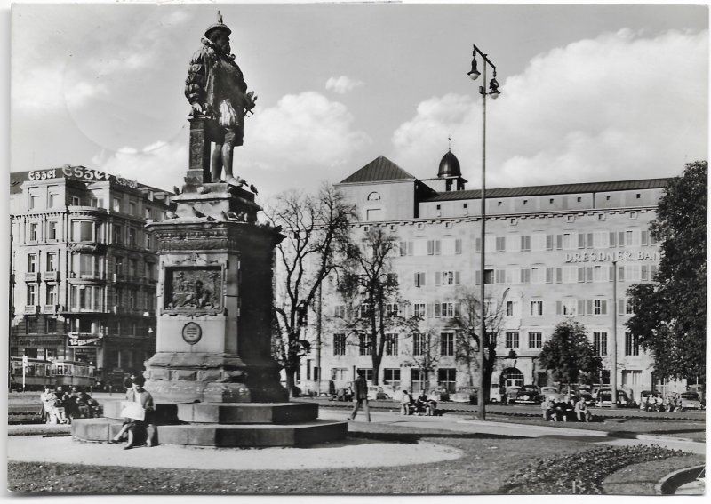 Stuttgart Germany  Schloss Platz.  Used with stamp.