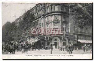 Paris Old Postcard Theater Vaudeville and Bd Italians