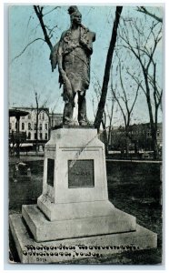 1911 Mahaska Monument Statue Park Oskaloosa Iowa Posted Antique Vintage Postcard