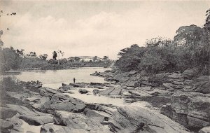 Cameroon Duala Douala Bridge afar Rocks River No 1 vintage postcard B963