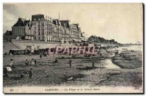 Old Postcard Cabourg The Beach and the Grand Hotel