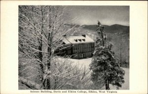 Elkins West Virginia WV Davis and Elkins College Science Bldg Vintage Postcard