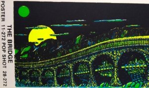 Pop Shot Sticker The Bridge Psychedelic Mod Hippy Art Vintage Tom Gatz 1960s