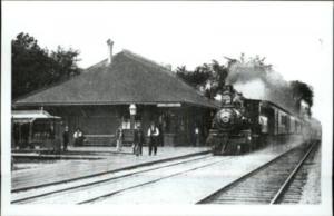 ONSET WAREHAM MA RR TRAIN Station Old REPRO PC