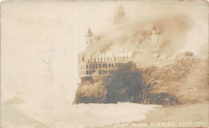 H97/ San Francisco California Postcard RPPC c1908 Cliff House Fire Disaster 195