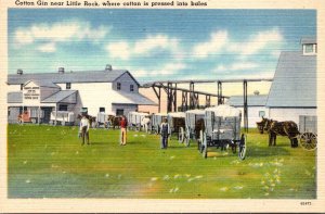 Arkansas Cotton Gin Near Little Rock Where Cotton Is Pressed Into Bales