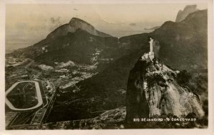 Brazil - Rio de Janeiro. O Corcovado, circa 1938.   *RPPC