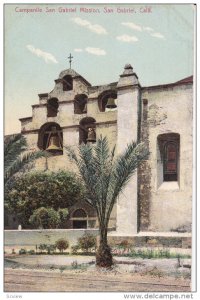 Campanile San Gabriel Mission, SAN GABRIEL, California, 1900-1910s