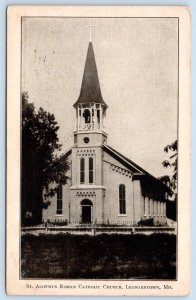 1920 LEONARDTOWN MARYLAND MD ST ALOYSIUS ROMAN CATHOLIC CHURCH POSTCARD