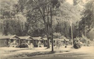 Vintage Postcard Pinckney's Log Cabins Colebrook NH Coos County E701K