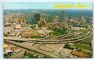 *Spaghetti Bowl Freeway Interchange Houston Texas TX Vintage Postcard B33