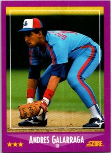 1988 Score Baseball Card Andres Galarraga Montreal Expos sk20618