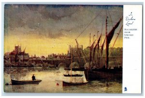 Kent England Postcard Rochester from Strood Pier c1910 Oilette Tuck Art