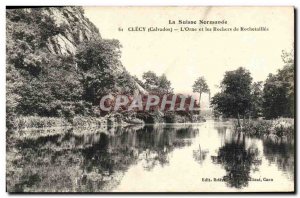Old Postcard Clecy La Suisse Normande L Orne and Rocks Rochetailles