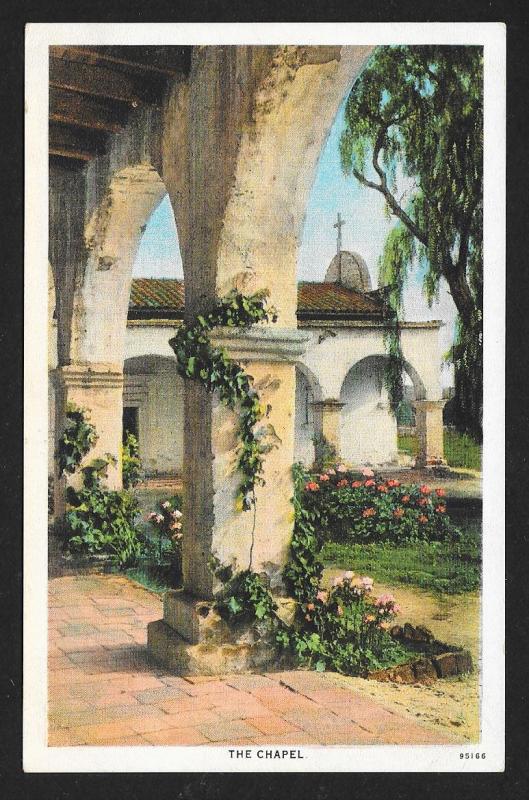 Chapel Mission San Juan Capistrano CA Unused c1920s