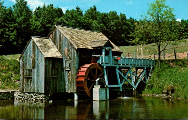 Water Mills Old Mill and Water Wheel Guildhall Vermont 1974