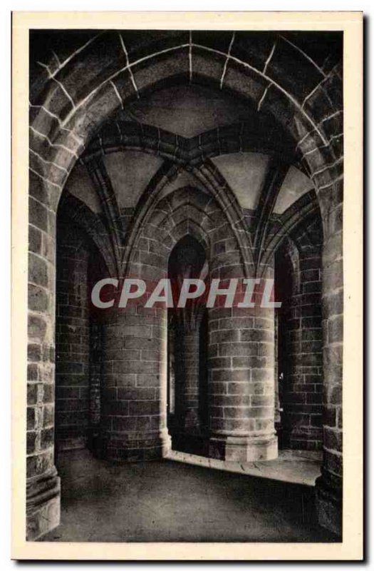 Le Mont Saint Michel - Crypt of the large pillars - Old Postcard