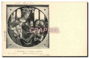 Old Postcard Musee Du Louvre Mainardi Madonna and L & # 39Enfant