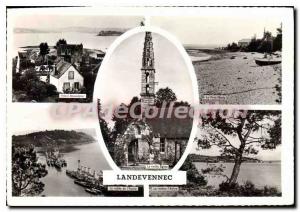 Postcard Modern Landevennec hotel beausejour Port Maria Church