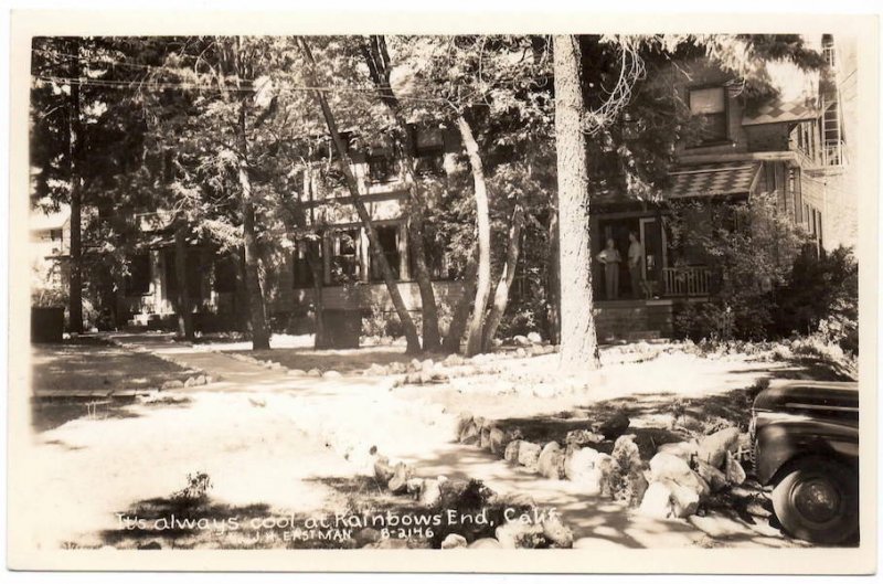 Real Photo Postcard Hotel or Building at Rainbows End, California~105836