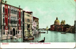 Vtg Postcard Venezia Venice - Canal Grand Dall Accademia - Undivided