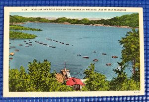 Vintage Watauga Dam Boat Dock on the Shores of Watauga Lake in East TN Postcard
