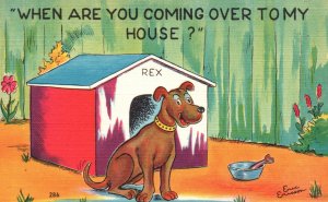 Vintage Postcard 1930's When You Are Coming To My House? Comic Funny Card