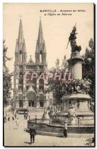 Old Postcard Marseille Monument Of Mobile and & # 39eglise of Reforms
