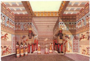 Iraq mint post card.  Reconstruction of Ashurnasirpal's Throneroom, Nimrud.