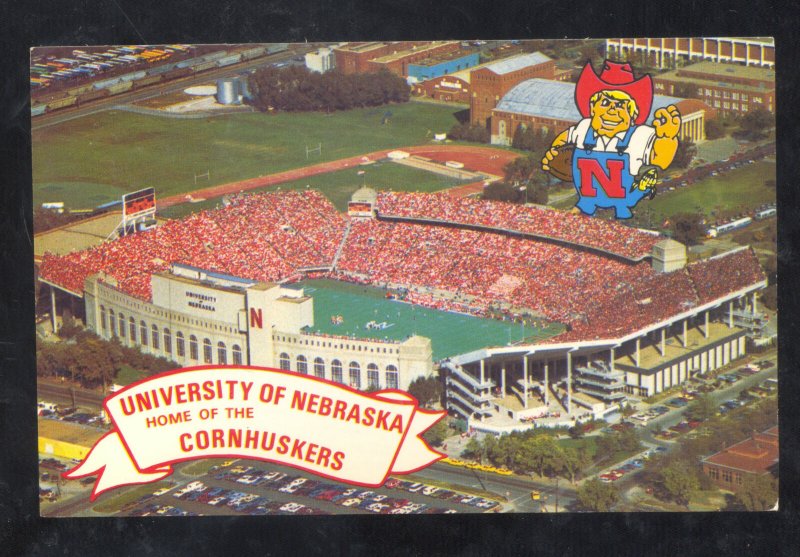 UNIVERSITY OF NEBRASKA CORNHUSKERS FOOTBALL STADIUM GAME DAY POSTCARD