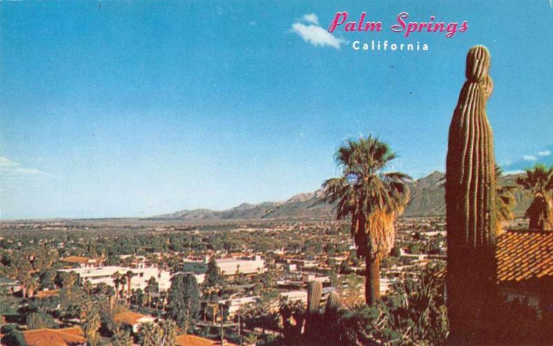 Palm Springs California Panorama View Vintage Postcard J46126