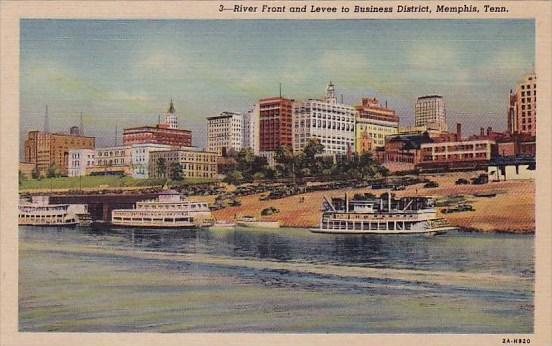 River Front And Levee To Business District Memphis Tennessee