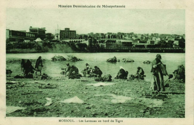 iraq, MOSUL MOSSOUL, Washing Women at Tigris River (1920s) Mission Postcard