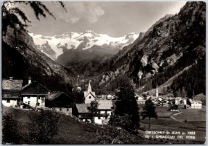 1910's Gressoney St. Jean m.1385 Ed I Chiaccia Italy Real Photo RPPC Postcard