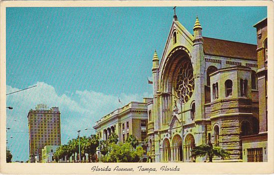 Sacred Heart Catholic Church On Florida Avenue Looking North Tampa Florida