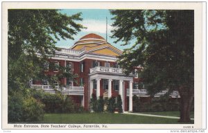 Main Entrance, State Teachers´ College, Farmville, Virginia, 30-40s