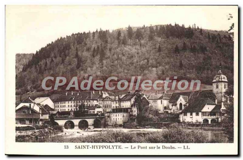 Postcard Old Saint Hippolyte Le Pont Sur Le Doubs