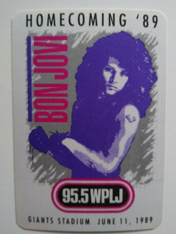 Bon Jovi Backstage Concert Pass Original 1989 Hard Rock Music Giants Stadium NJ