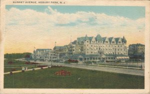 USA Sunset Avenue Asbury Park New Jersey Vintage Postcard 07.88