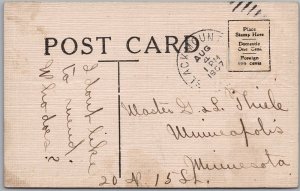 1907 D. Hillson Bear & Forbear Wednesday Anthropomorphic Teddy Bear Postcard H83