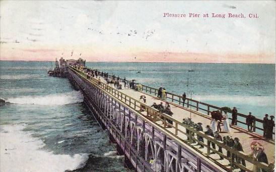 California Long Beach Pleasure Pier At Long Beach 1911