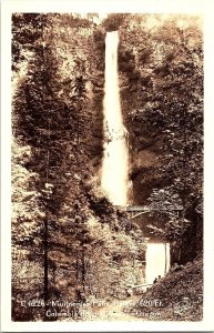Multnomah Falls Oregon RPPC Vintage Postcard Columbia River Highway c1950