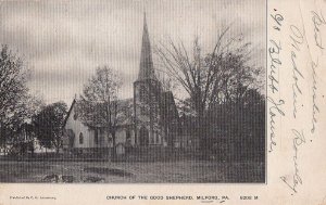 Postcard Church of Good Shepherd Milford PA