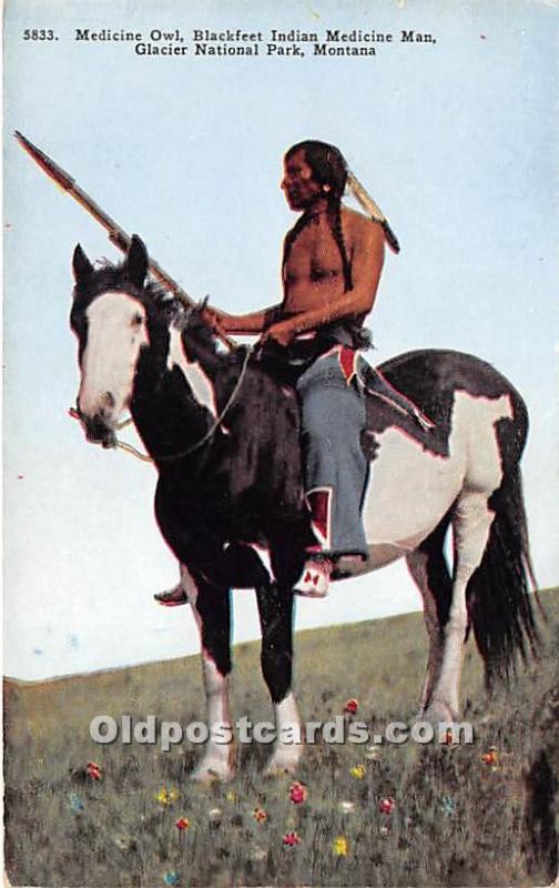 Blackfeet Indian Medicine Man Glacier National Park, Montana, MT, USA Indian ...